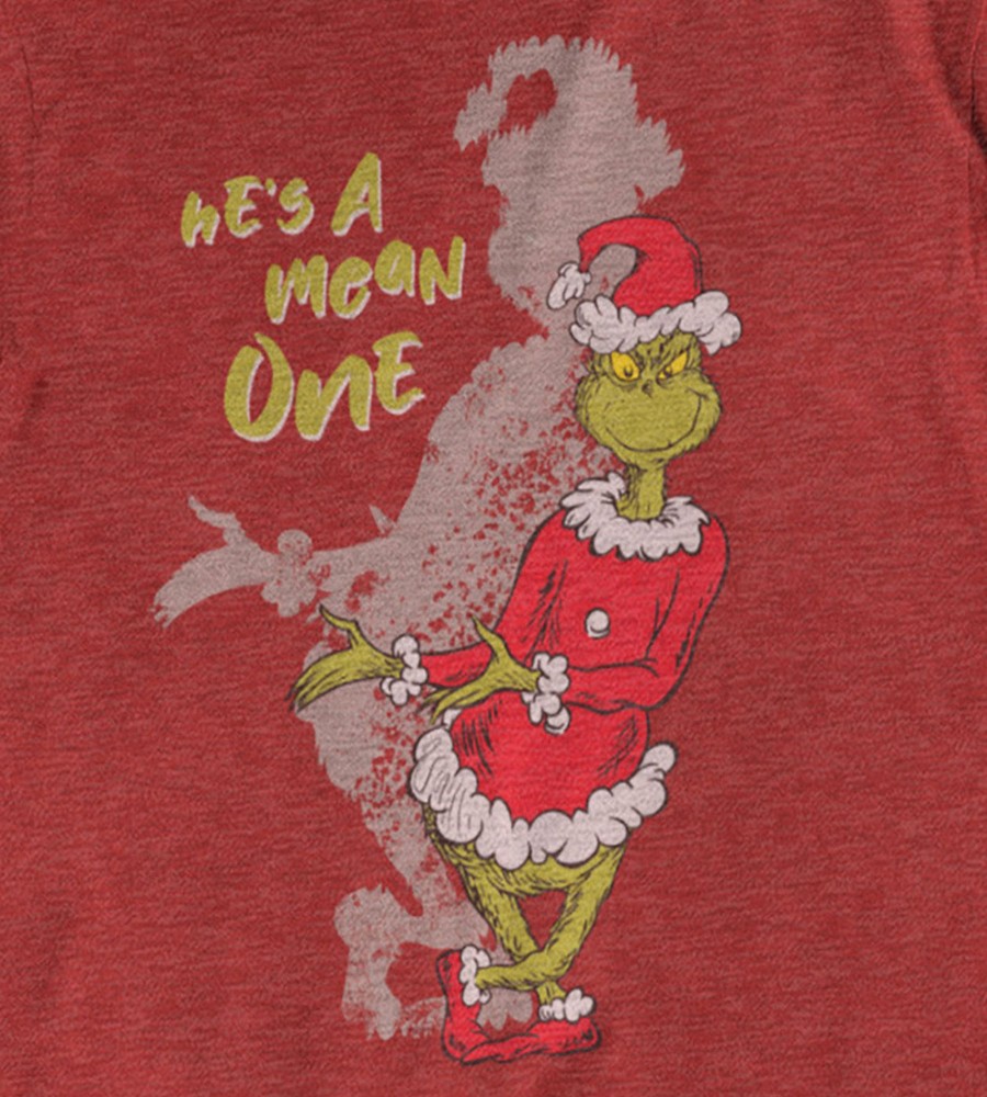 Tops Licensed | The Grinch Holiday Graphic Tee Red