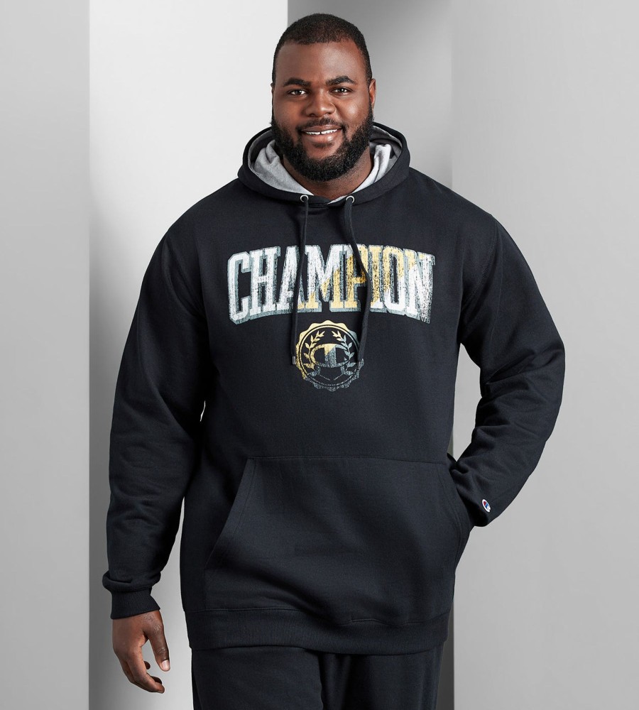 Tops Champion | Varsity Logo Hoodie Black