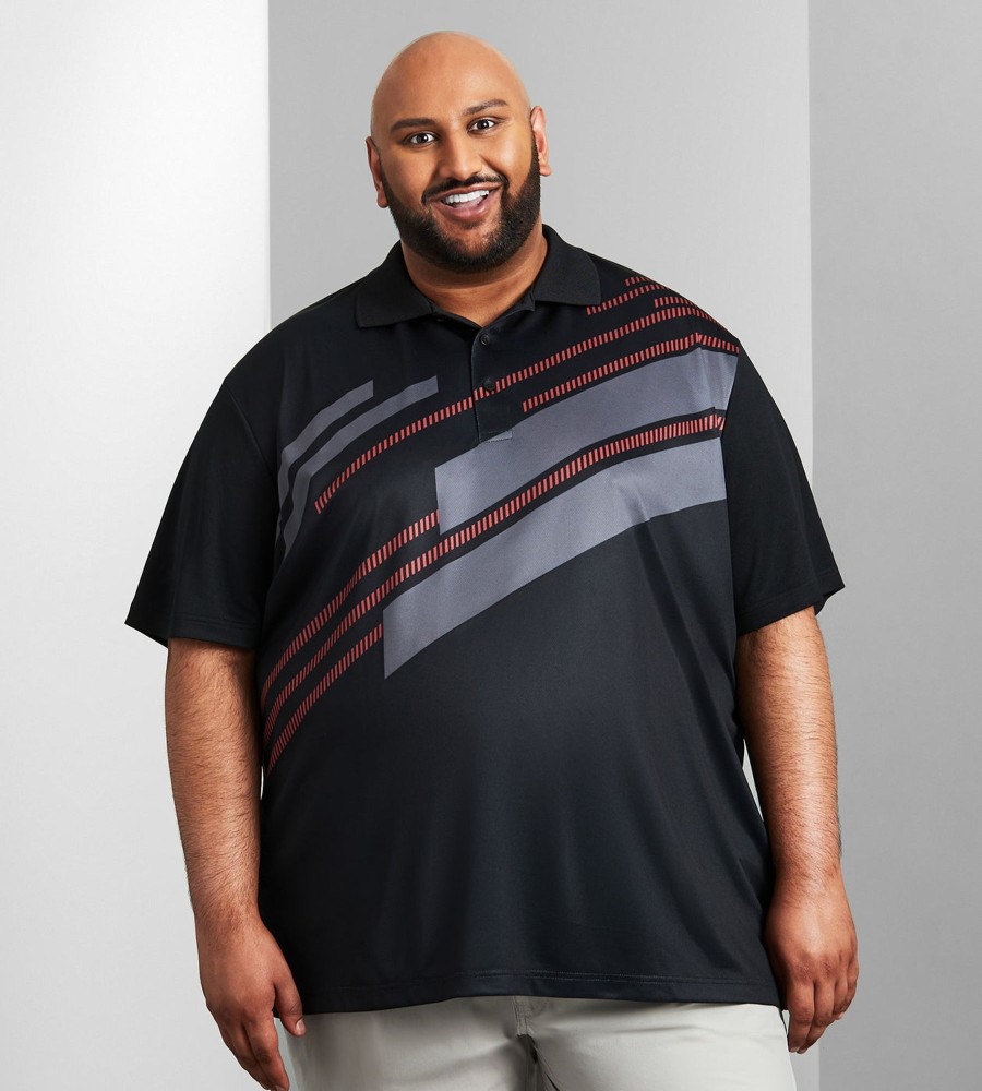 Tops NXT Nortek | Striped Polo Charcoal