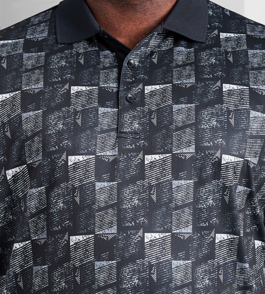 Tops NXT Nortek | Active Geo Print Polo Black