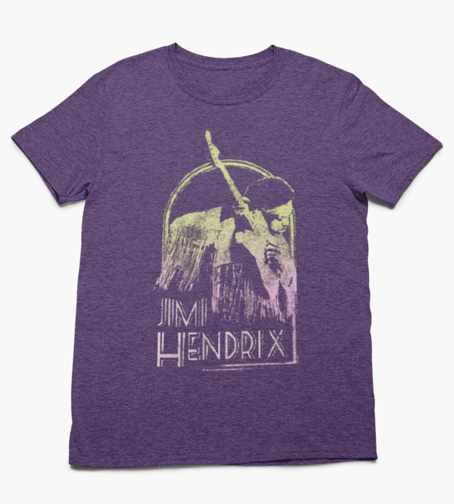 Tops Licensed | Jimi Hendrix Graphic Tee Purple