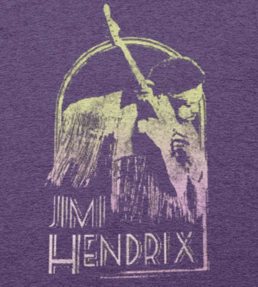 Tops Licensed | Jimi Hendrix Graphic Tee Purple