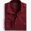 Tops Signature Carrington | Classic Fit Non-Iron Sateen Dress Shirt Wine