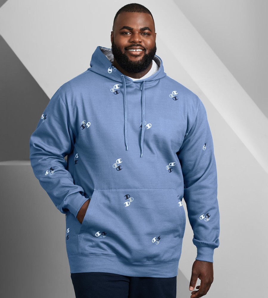 Tops Champion | Triple 'C' Logo Hoodie Blue