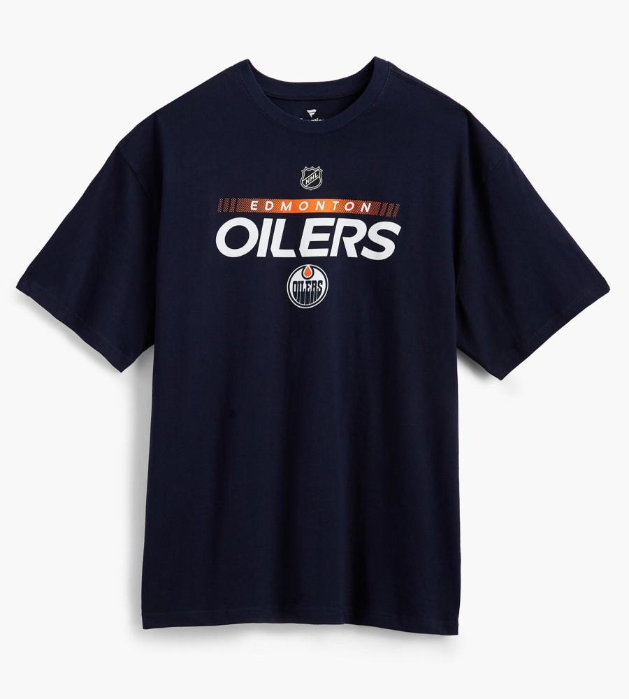 Tops Sports License | Edmonton Oilers Nhl Graphic Tee Navy