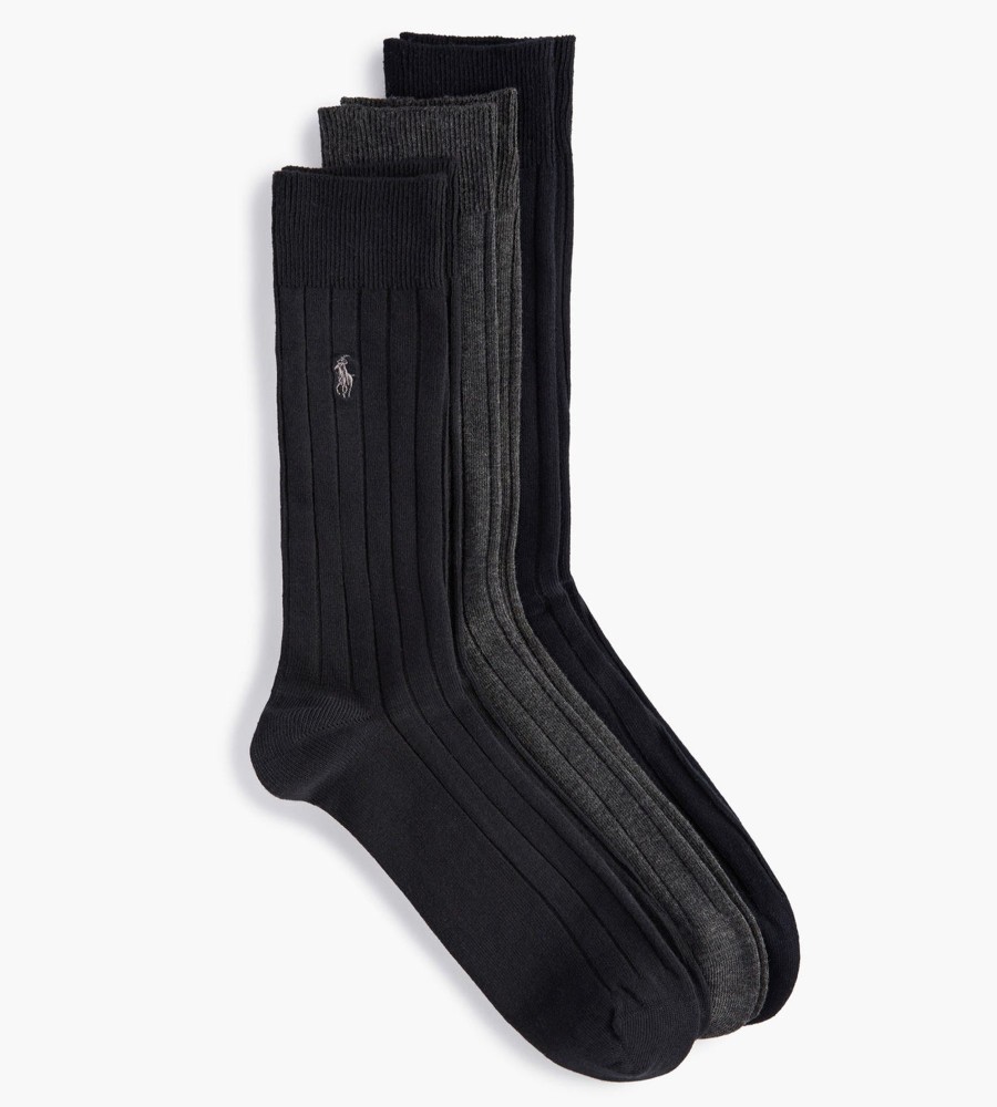 Accessories Polo Ralph Lauren | 3-Pack Rib Dress Socks Assorted