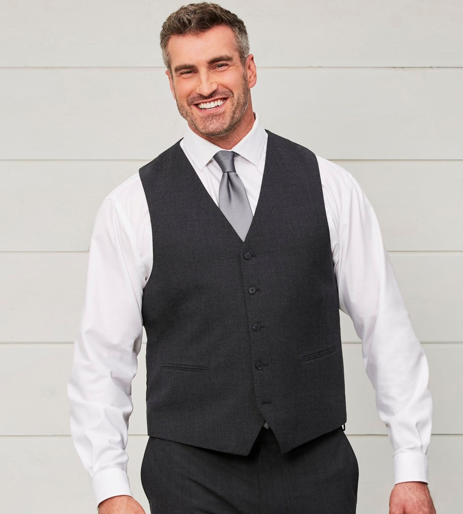 Dresswear Hechter Paris | Modern Fit Dh-Xtech Ultimate Performance Suit Separate Vest Charcoal