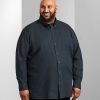 Tops Britches | Easy Care Tonal Long Sleeve Sport Shirt Charcoal