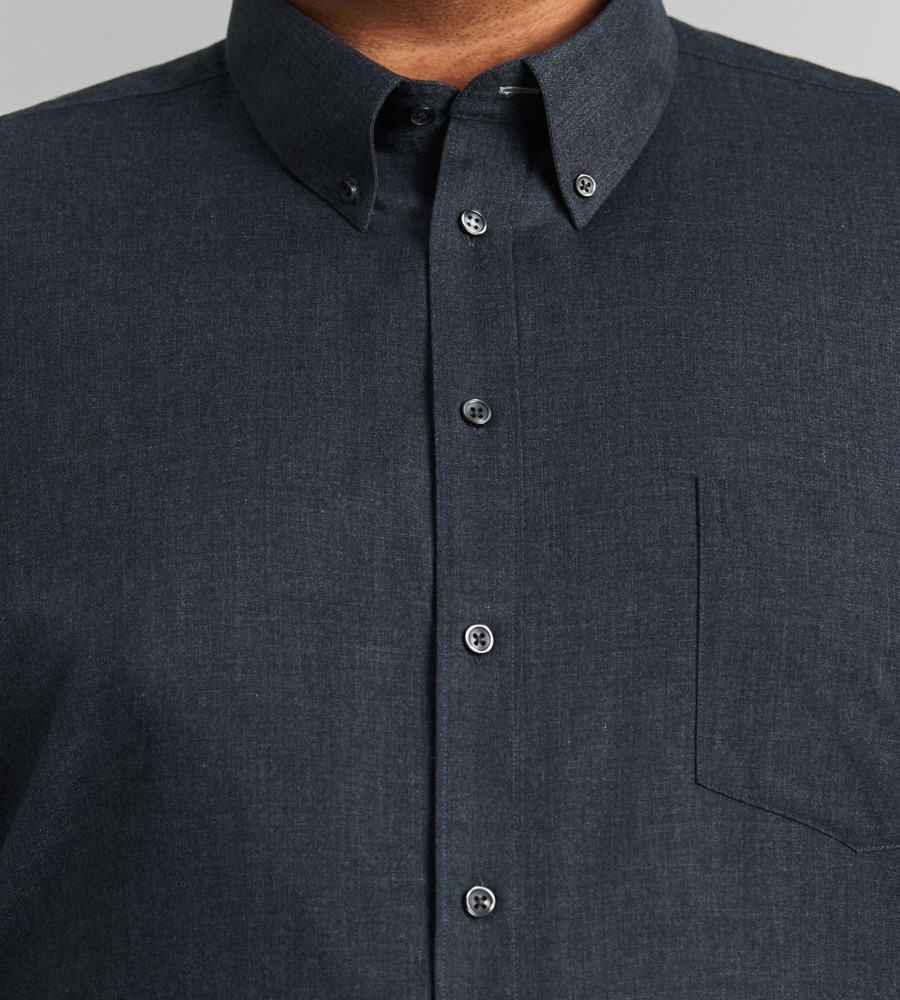 Tops Britches | Easy Care Tonal Long Sleeve Sport Shirt Charcoal