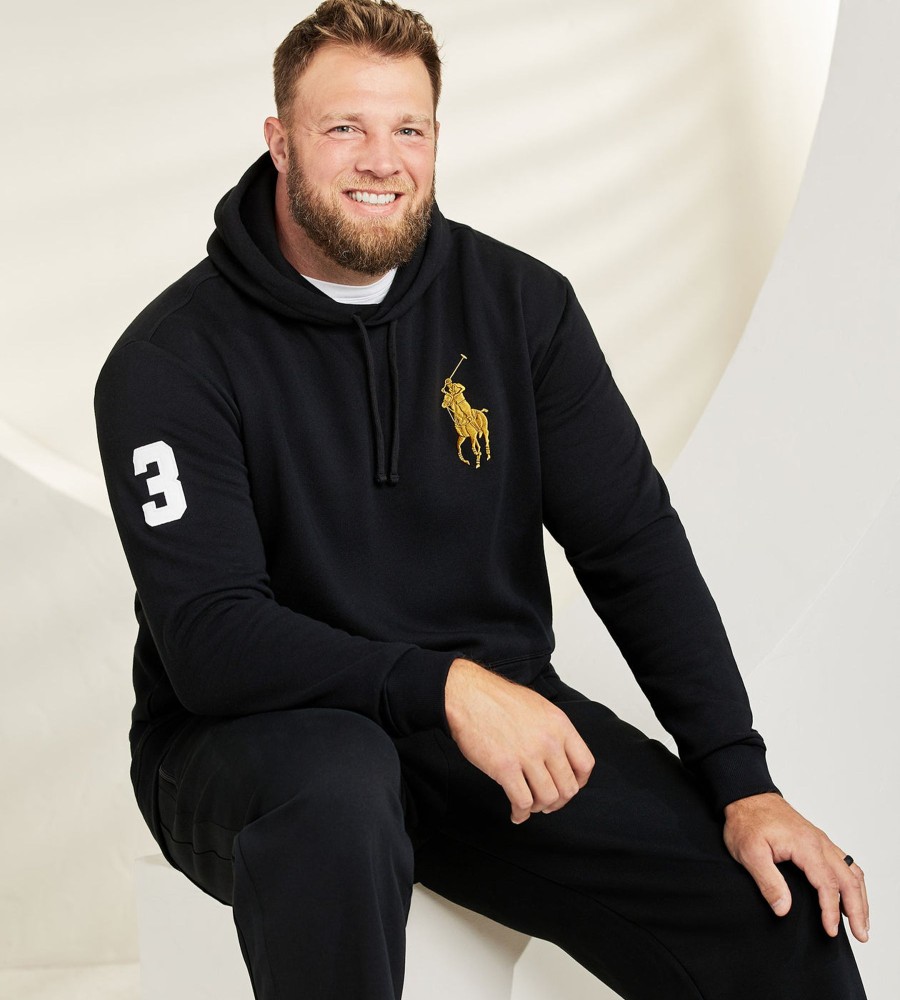 Tops Polo Ralph Lauren | Big Pony Fleece Hoodie Black