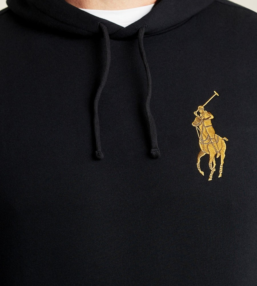 Tops Polo Ralph Lauren | Big Pony Fleece Hoodie Black