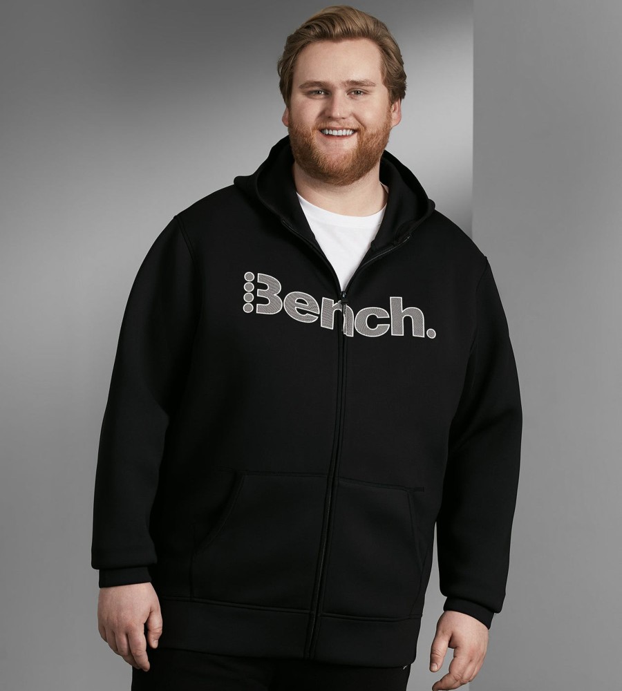 Tops Bench | Dry Tech Full-Zip Logo Hoodie Black