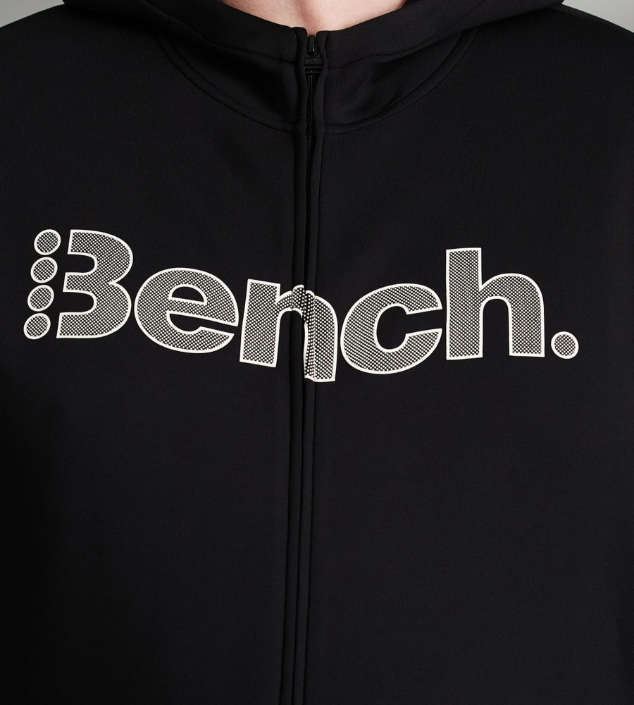 Tops Bench | Dry Tech Full-Zip Logo Hoodie Black