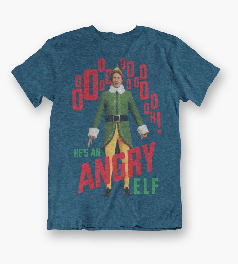 Tops Licensed | Elf Holiday Graphic Tee Blue