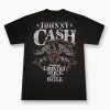 Tops Licensed | Johnny Cash Graphic Tee Black