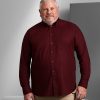 Tops Britches | Easy Care Tonal Long Sleeve Sport Shirt Red