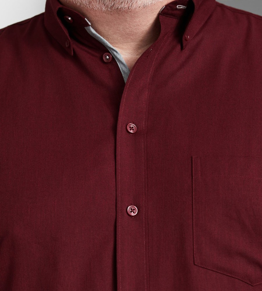 Tops Britches | Easy Care Tonal Long Sleeve Sport Shirt Red