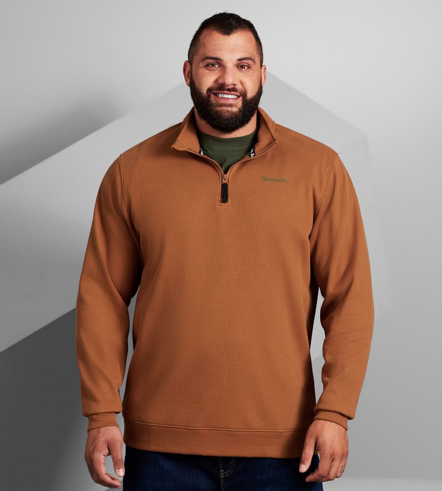 Tops Bench | Bonded Waffle Quarter-Zip Pullover