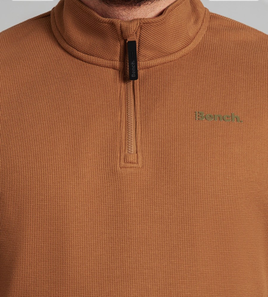 Tops Bench | Bonded Waffle Quarter-Zip Pullover