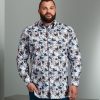 Tops Jermyn u0026 Bond | Non-Iron Double Collar Long Sleeve Sport Shirt Multi