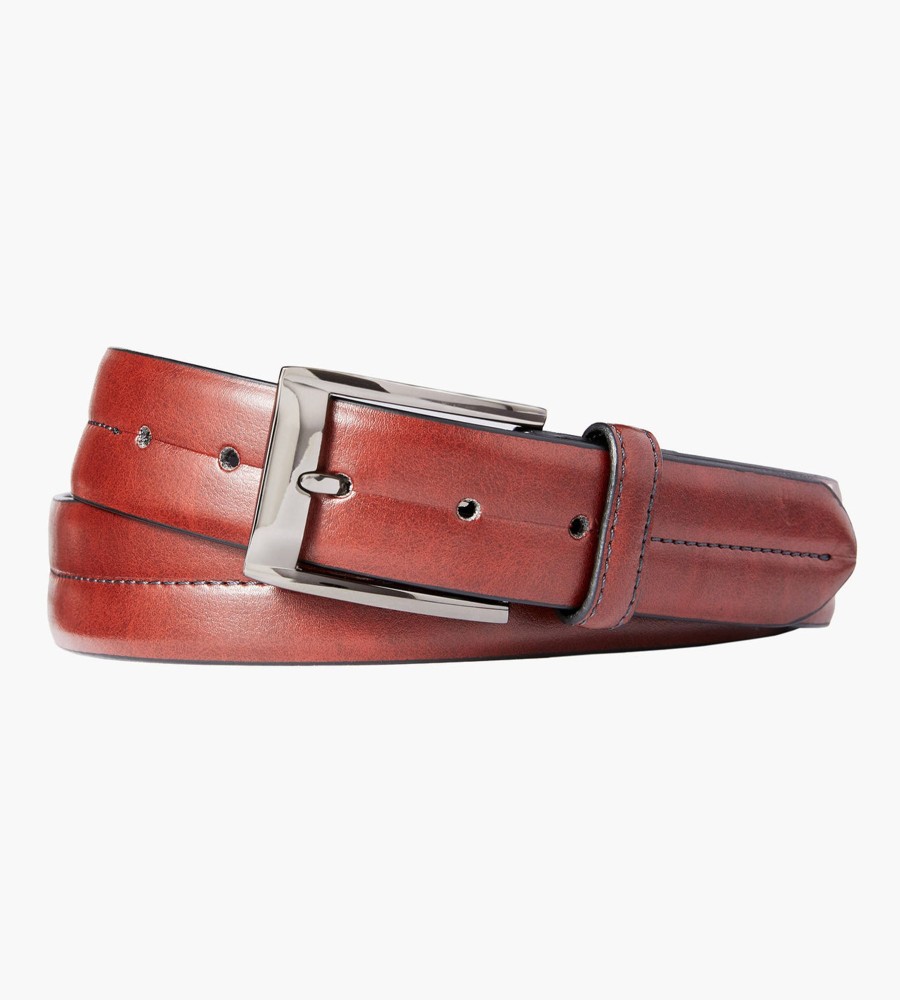 Accessories Britches | Centre Groove Leather Belt Tan