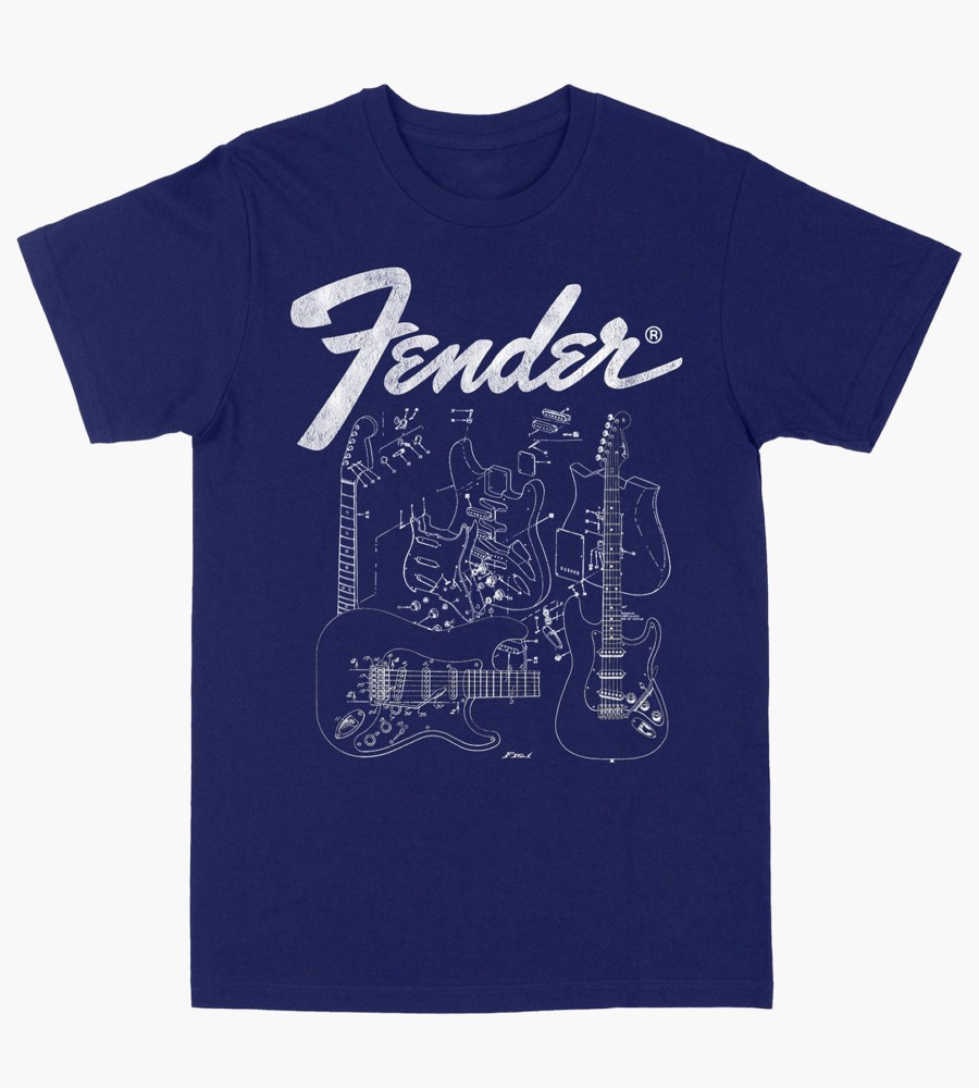 Tops Licensed | Fender Graphic Tee Navy