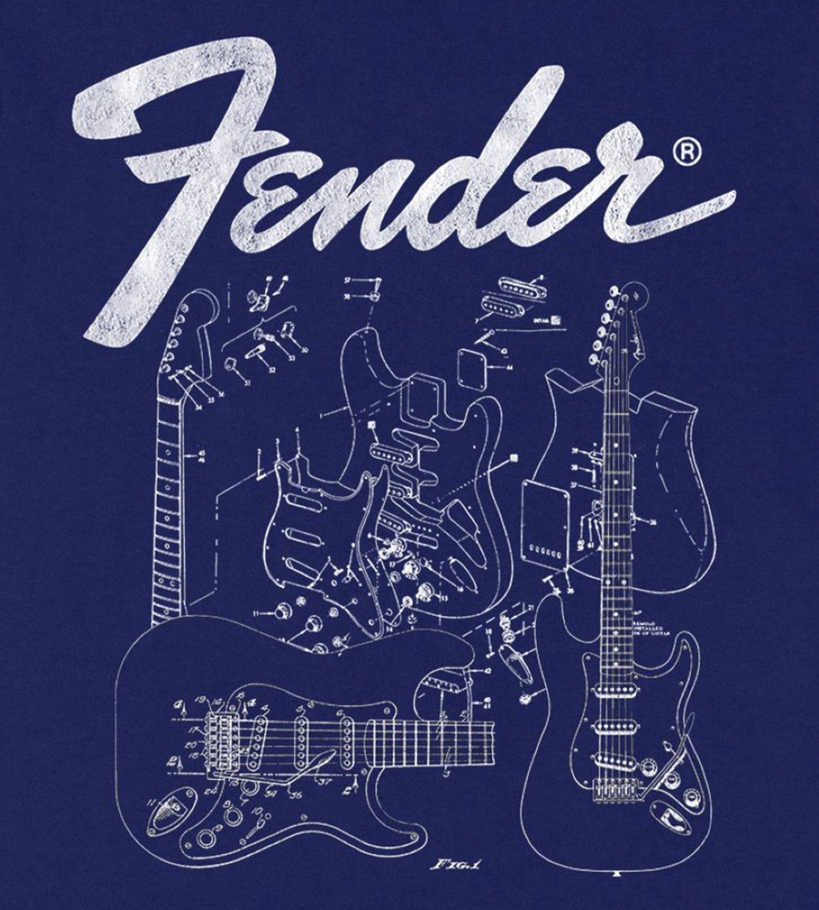 Tops Licensed | Fender Graphic Tee Navy