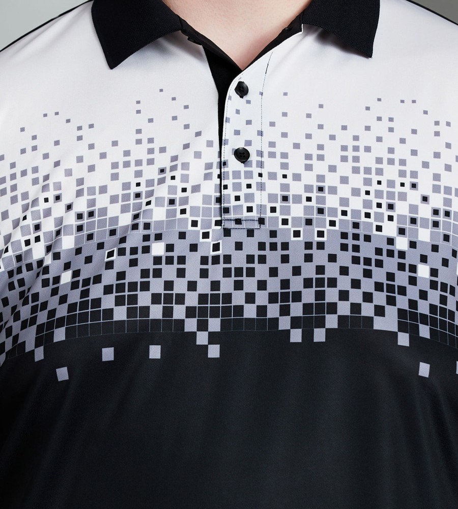 Tops NXT Nortek | Active Gradient Pixel Print Polo Black