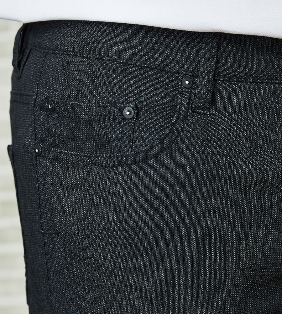 Bottoms Projek Raw | Two-Tone Knit Textured Five-Pocket Pants