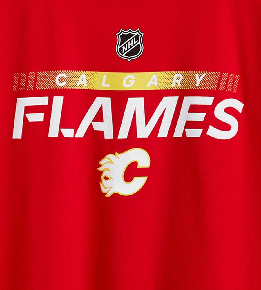 Tops Sports License | Calgary Flames Nhl Graphic Tee Red