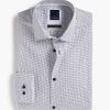 Tops Hechter Paris | Modern Fit Non-Iron Dot Dress Shirt White