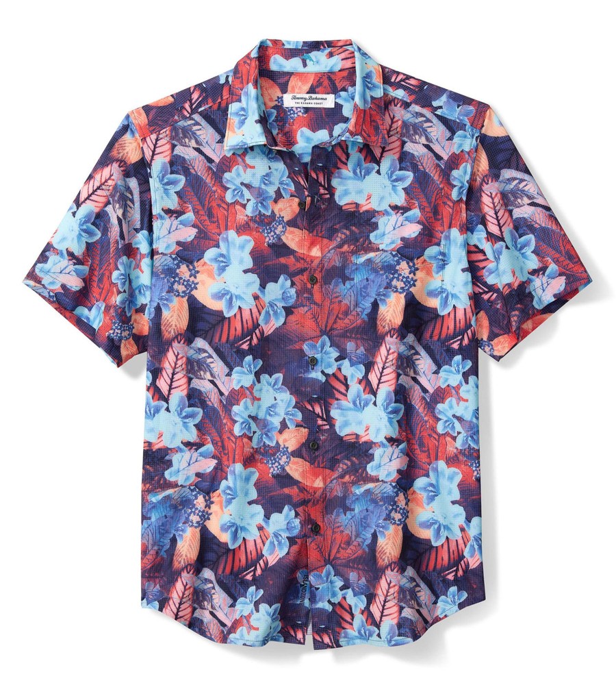 Tops Tommy Bahama | Bahama Coast Floral Short Sleeve Shirt Black