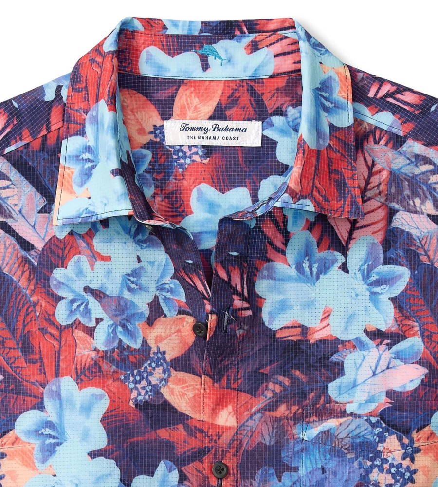 Tops Tommy Bahama | Bahama Coast Floral Short Sleeve Shirt Black