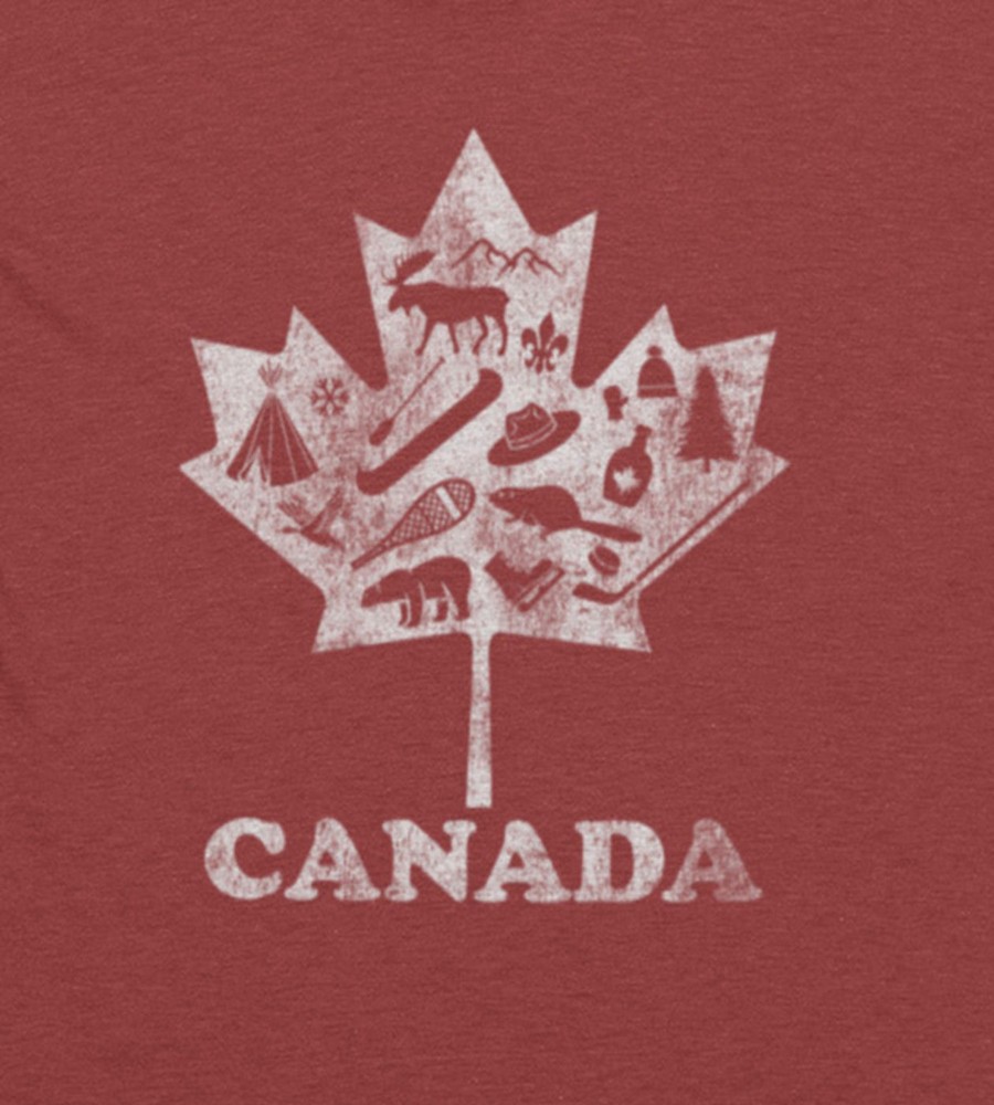 Tops Licensed | Canada Graphic Tee Red