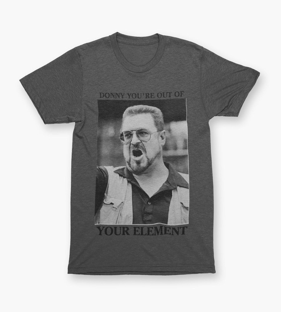 Tops Licensed | The Big Lebowski Graphic Tee Charcoal