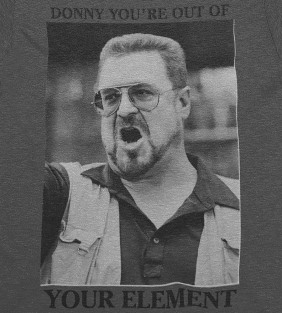 Tops Licensed | The Big Lebowski Graphic Tee Charcoal