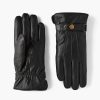 Outerwear Britches | Goatskin Leather Gloves With Strap Black