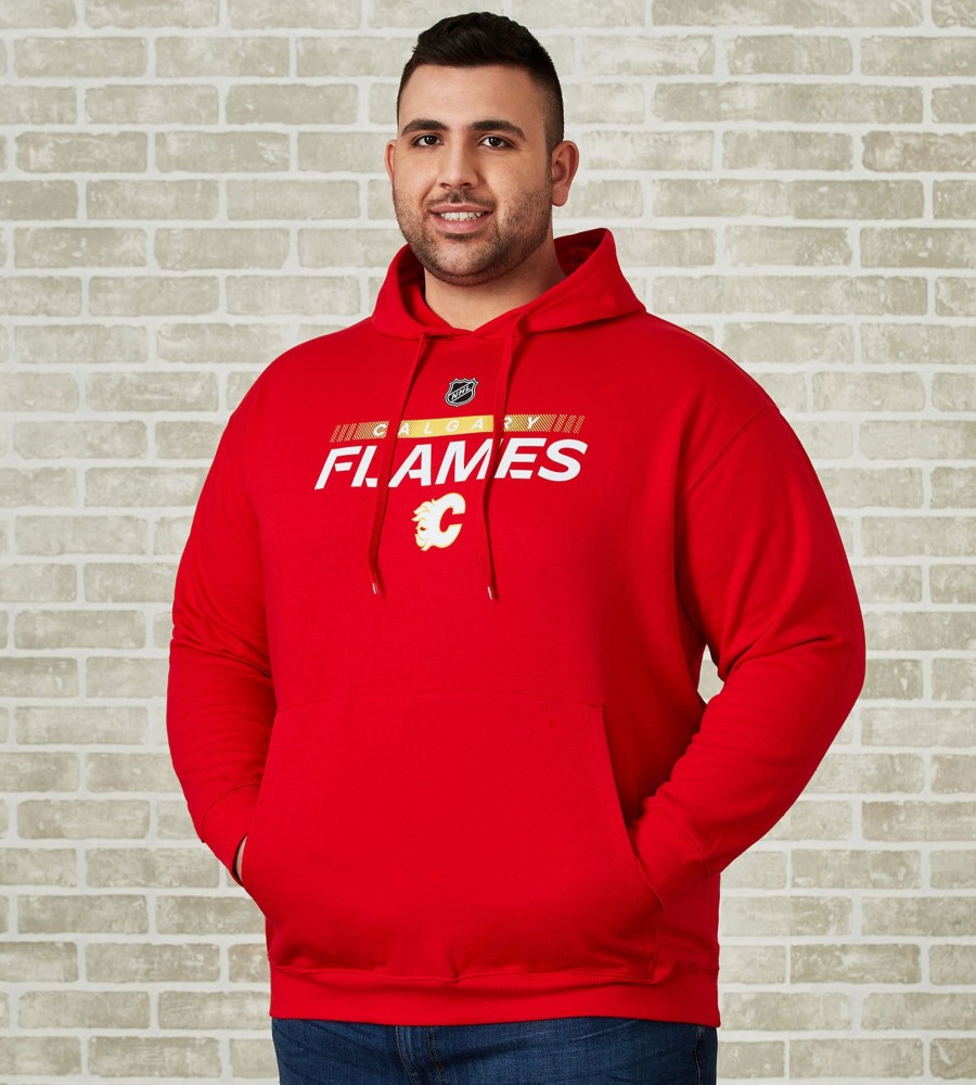 Tops Sports License | Calgary Flames Nhl Hoodie Red