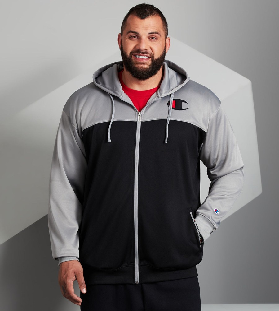 Tops Champion | Colour-Block Hoodie Grey