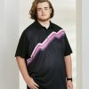 Tops NXT Nortek | Active Zig Zag Design Polo Black