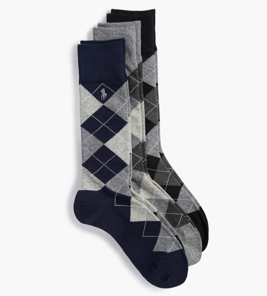 Accessories Polo Ralph Lauren | 3-Pack Argyle Dress Socks Black