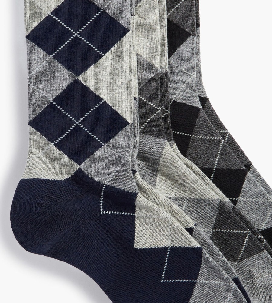 Accessories Polo Ralph Lauren | 3-Pack Argyle Dress Socks Black