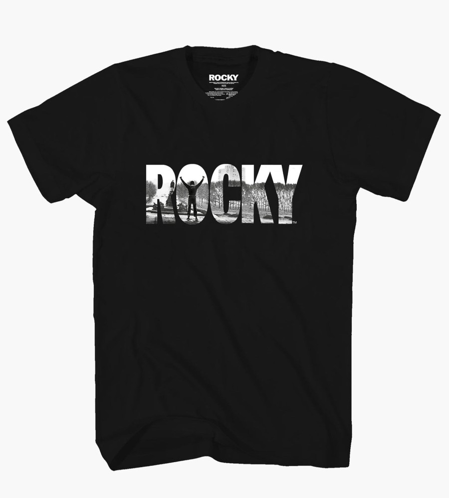 Tops Licensed | Rocky Balboa Graphic Tee Black