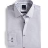 Tops Hechter Paris | Modern Fit Non-Iron Diamond Dress Shirt Light Grey