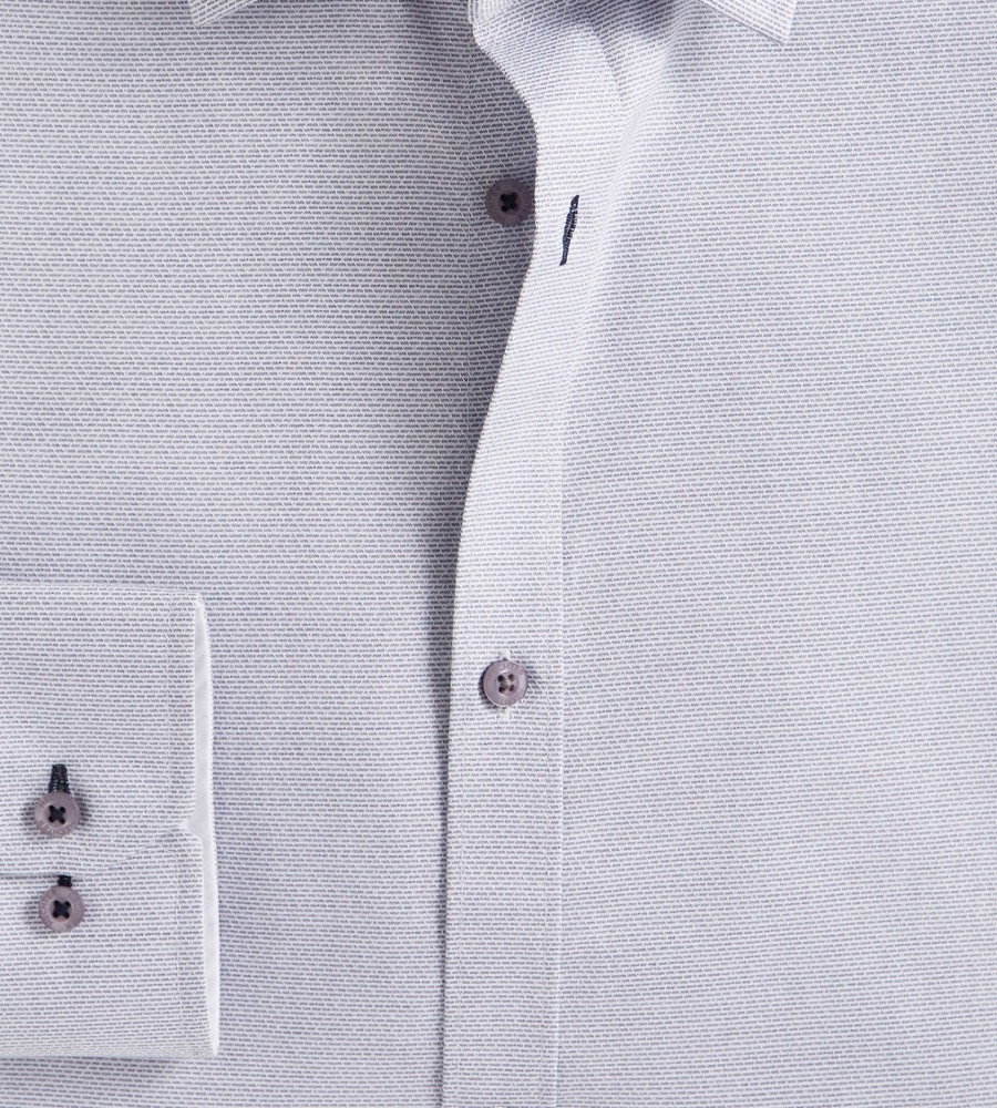 Tops Hechter Paris | Modern Fit Non-Iron Diamond Dress Shirt Light Grey