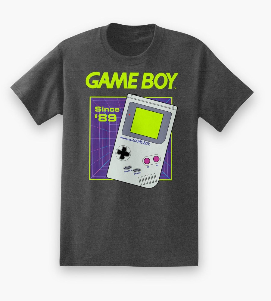 Tops Licensed | Gameboy Graphic Tee Charcoal