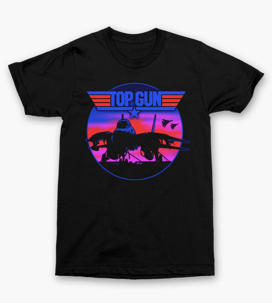 Tops Licensed | Top Gun Graphic Tee Black