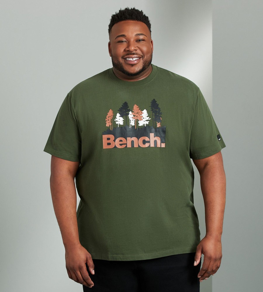 Tops Bench | Rubberized Wilderness Logo Graphic Tee Green