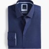 Tops Hechter Paris | Modern Fit Non-Iron Dot Dress Shirt Navy