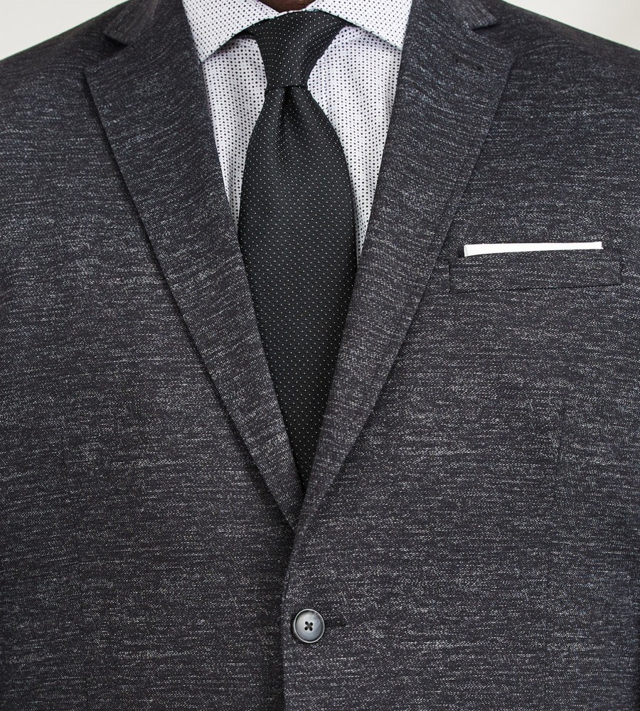 Dresswear Hechter Paris | Modern Fit Tonal Knit Sport Jacket Black